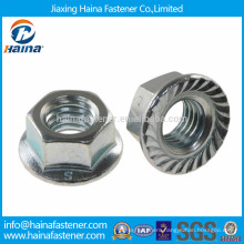 DIN6923 stainless steel serrated flange nut